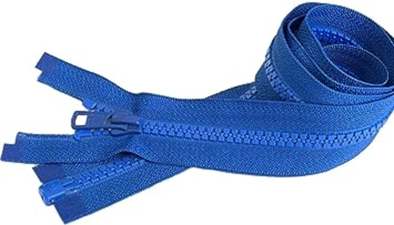 YKK #5 Molded Vislon Royal Blue Medium Weight Jacket Separating Zipper - Choose Your Length - Color: Royal Blue #918 - Made in The United States (1 Zipper Per Pack) (30" Inches)